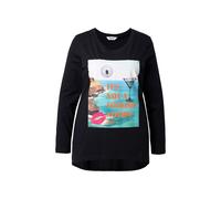 Angel of Style Women's Plus Size Long Sleeve A-Line Holiday Motif Shirt