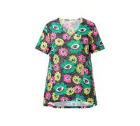 Angel of Style women's plus size T-shirt A-line "eyes flowers" pattern. 843562