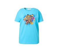Angel of Style women's plus size T-shirt boxy fit colored tiger head 843655