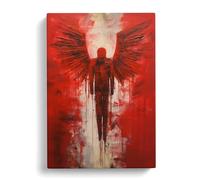 Angel of the North Gestural Canvas Print | Gallery Wrapped 30mm Frame Wall Art | 30x20 inches | Ready to Hang | Eclectic Religious Picture | Living Room Bedroom Lounge Office