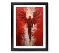 Angel of the North Gestural Framed Print | A2 Black Framed Wall Art | Ready to Hang | Eclectic Historical Picture | Living Room Bedroom Lounge Office