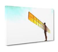 Angel Of The North In Gateshead Canvas Print | Gallery Wrapped 30mm Frame Wall Art | 20x14 inches | Ready to Hang | Modern Religious Picture | Living Room Bedroom Lounge Office