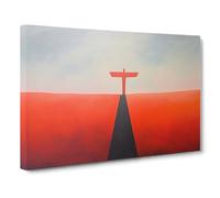 Angel of the North Minimalism Canvas Print | Gallery Wrapped 30mm Frame Wall Art | 30x20 inches | Ready to Hang | Minimalist Religious Picture | Living Room Bedroom Lounge Office