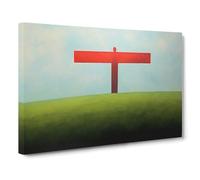 Angel of the North Minimalism No.2 Canvas Print for Living Room Bedroom Home Office Décor, Wall Art Picture Ready to Hang, 30x20 Inch (76x50 cm)