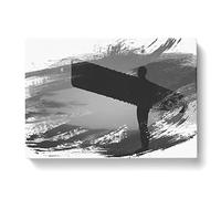 Angel of the North Newcastle 2 V1 Modern Canvas Wall Art Print Ready to Hang, Framed Picture for Living Room Bedroom Home Office Décor, 76x50 cm (30x20 Inch)