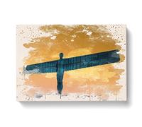 Angel of the North Newcastle 3 Modern FC Canvas Wall Art Print Ready to Hang, Framed Picture for Living Room Bedroom Home Office Décor, 50x35 cm (20x14 Inch)