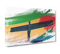 Angel of the North Newcastle 3 V2 Canvas Print | Gallery Wrapped 30mm Frame Wall Art | 30x20 inches | Ready to Hang | Contemporary Religious Picture | Living Room Bedroom Lounge Office