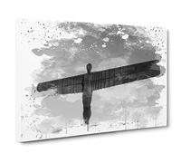 Angel of the North Newcastle 3 V4 Canvas Print | Gallery Wrapped 30mm Frame Wall Art | 20x14 inches | Ready to Hang | Modern Religious Picture | Living Room Bedroom Lounge Office