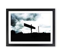 Angel of the North Newcastle 4 Modern Framed Print | A2 Black Framed Wall Art | Ready to Hang | Modern Nature Picture | Living Room Bedroom Lounge Office