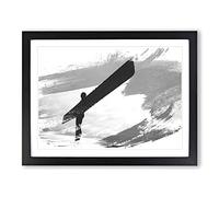 Angel of the North Newcastle V1 Modern Framed Print | A4 Black Framed Wall Art | Ready to Hang | Modern Nature Picture | Living Room Bedroom Lounge Office