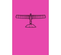 Angel of the North Notebook: Pink lined 120 page notebook
