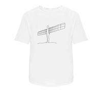'Angel of The North' Unisex T-Shirt - 100% Cotton, White, XL (TA00094296)
