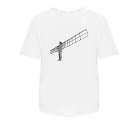 'Angel of The North' Unisex T-Shirt - 100% Cotton, White, XXL (TA00256681)