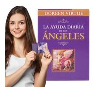 Angel Oracle Deck, Daily Guidance Tarot Cards, 44 Card Divination Set, Spiritual Message Reading Tool, Beginner Friendly Tarot Kit, 4.13x2.95x0.59in, for Meditation Self Reflection Home
