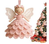 Angel Ornament Crochet Kit - Handmade Angel Doll, Crochet Craft Kit with Yarn for Beginners | Crochets Angels Ornaments for Christmas Birthday Holiday Home Tree Men Women Adults Boy Girl