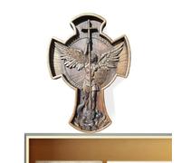 Angel Ornament - Resin Wall Decoration with Guardian Angel St Michael | Large Battle Angel Sculpture for Kitchen and Living Room, Exquisite Collectible for Interior Design