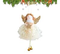 Angel Ornament with Bells | Angel Doll Christmas Tree Ornaments - Cute Charm For Home Door Window Winter Holiday Celebration Party