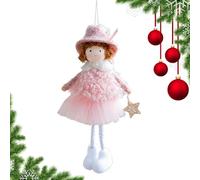 Angel Ornamentals - Christmas Plush Ornaments, Angels Ornament, Cute Girl Pendant for Holiday Wall Front Door Ceiling Backyard Child Wedding Favors Youth Garden, Hanging Angel, Multicolor