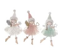 Angel Ornaments for Christmas Tree, 3Pcs Angel Doll Pendants Christmas Ornaments, Hanging Plush Pendants for Xmas Party New Year Birthday Wedding Tree