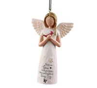Angel Ornaments for Christmas Tree, Cardinal Ornament, Christmas Angel Tree Topper, Sculpted Hand-Painted Ornament