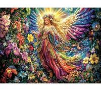 Angel Paint by Numbers for Adults Beginner with Frame, Girl Painting by Numbers for Children, DIY Acrylic Oil Painting Number Kits Art Crafts, Hobbies for Adults Women Room Wall Decor 30x40 cm Q-6233