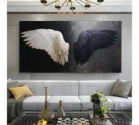 Angel Paint by Numbers for Adults Beginners, DIY Large Acrylic Paint by Number Kits on Canvas 20x40cm/8x16in, Panoramic Wall Art for Home Decor Arts and Crafts Hobby Gift, Wing,Without Frame,w-985k