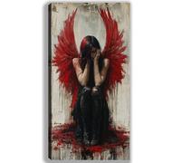 Angel Paint by Numbers for Adults Beginners, DIY Large Acrylic Paint by Number Kits on Canvas 30x50cm/12x20in, Panoramic Wall Art for Home Decor Arts and Crafts Hobby Gift, Girl,Without Frame,w-365k