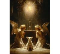 Angel Paint by Numbers for Adults, Painting by Numbers for Adults Animal, DIY Adult Crafts Acrylic Pigment Drawing Kit with Brushes, Hobbies for Women, Home Wall Decor, Gifts for Women 36x48 in 6-3627