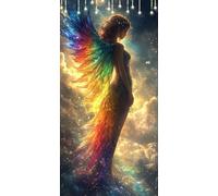 Angel Paint by Numbers Wing Large Painting by Numbers for Adults, Paint-by-Numbers Kits 70X100cm Without Frame, DIY Acrylic Number Painting for Gifts Christmas Decorations, Hobbies for Women P0-382