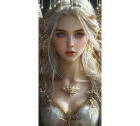 Angel Paint by Numbers Woman Large Painting by Numbers for Adults, Paint-by-Numbers Kits 70X140cm Without Frame, DIY Acrylic Number Painting for Gifts Christmas Decorations, Hobbies for Women P0-408