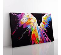 Angel Painted Vol.1 Abstract Canvas Wall Art Print Ready to Hang, Framed Picture for Living Room Bedroom Home Office Décor, 60x40 cm (24x16 Inch)