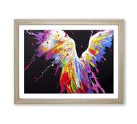 Angel Painted Vol.1 Abstract Framed Print | A2 Oak Framed Wall Art | Ready to Hang | Abstract Fantasy Picture | Living Room Bedroom Lounge Office