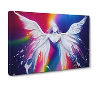 Angel Painted Vol.2 Canvas Print | Gallery Wrapped 30mm Frame Wall Art | 30x20 inches | Ready to Hang | Abstract Religious Picture | Living Room Bedroom Lounge Office