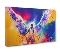 Angel Painted Vol.5 Abstract Canvas Wall Art Print Ready to Hang, Framed Picture for Living Room Bedroom Home Office Décor, 30x20 Inch (76x50 cm)