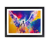 Angel Painted Vol.5 Abstract H1022 Framed Print for Living Room Bedroom Home Office Décor, Wall Art Picture Ready to Hang, Black A3 Frame (46 x 34 cm)