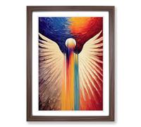 Angel Palette Knife Vol.1 Framed Wall Art Print, Ready to Hang Picture for Living Room Bedroom Home Office, Walnut A2 (48 x 66 cm)
