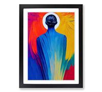 Angel Palette Knife Vol.4 Framed Print | A2 Black Framed Wall Art | Ready to Hang | Modern Nature Picture | Living Room Bedroom Lounge Office