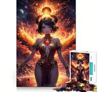 Angel Phoenix Anime Girl 1000 Piece Jigsaws for Adults Mind Train Fun Premium Laser Cut Quality Relaxing Indoor Group Activity (38x52cm)