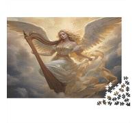 Angel Playing Harp 1000 Piece Jigsaw Puzzle Cognitive Development Party Puzzle Game Cosy Night In Sturdy Paper 38x26cm/1000pcs