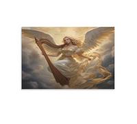 Angel Playing Harp,1500-piece puzzle,Classic Jigsaw Puzzle DIY Set Paper Toy Unique Gift Home Decor,57x87cm
