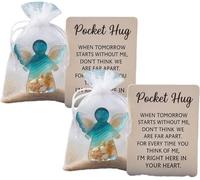Angel Pocket Hug In Memory Of The Dead,Beach Themed Angel Card,Poetry Angel Card,Spirit Angel Faith Pocket Memorial,The Perfect Sympathy Gift (1pcs)