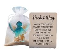 Angel Pocket Hug in Memory of the Dead, Emotional Grief Support Beach Themed Angel with Card, Healing Symbolism and Memory Keeper, Perfect Sympathy Gift(1pc)