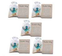 Angel Pocket Hug in Memory of The Dead,Sympathy Gift with Healing Symbolism,Emotional Grief Support Beach Themed Angel with Card,Comfort for Grief,Stress Relief,Gift for Friends & Family (Angel 5pc)