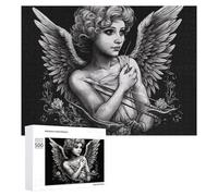 Angel Portrait Style 500 Piece Jigsaw Puzzle for Adults Challenging Puzzles for Cognitive Workout Unique Shaped Jigsaw Puzzle Relaxing Gift Home Wall Decor