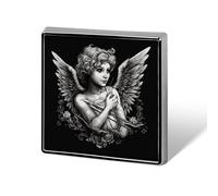 Angel Portrait Style Square Lapel Pin Women's Novelty Buttons & Pins Metal Badge Cute Brooch Pin Retro Pinback Badge Fashion Bag Pins for Hat Backpacks Tie Suit Wedding Party Accessory
