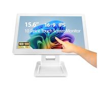 ANGEL POS - 15.6" 1920x1080 FHD IPS Touch Screen with Metal Stand 10 Point Touch Screen HDMI VGA Waterproof Dustproof 1080P Industrial Office Retail