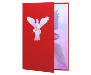 Angel Praying Cards - Serene Devotional Pack, Blank Interior Note Cards, Hand Illustrated Elegant Border Design | Protective Keepsake Box for Daily Encouragement Memorial Services Healing Prayers