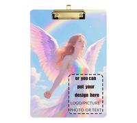 Angel Rainbow Color Customize Thick clipboard Transparent for Nursing Student Trade Quest Size 9 x 12
