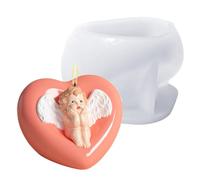 Angel Resin Casting Mold - Craft Shape Non-stick Silicone Heart Shape (1) Candle Soap Making Accessory | Festival Party Decoration, Artesa Resin Art