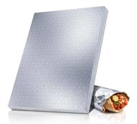 ANGEL’S PEEL LOUNGE Insulated Heavy Duty Aluminum Foil Sheets for sandwich wrap - Heat & Grease Resistant Wrapping Paper - Food Wrapping for Burritos, Hot Dogs, and Sandwiches - 14’’x16’’ - 100 pcs